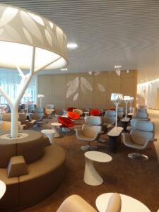 Photo du salon Air France, (Roissy), 2012.