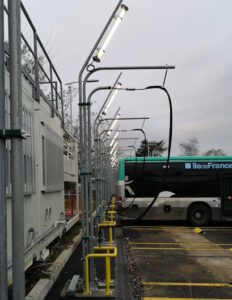 Photo de centres logistiques et entrepôts. Éclairage centres bus RATP par Sammode