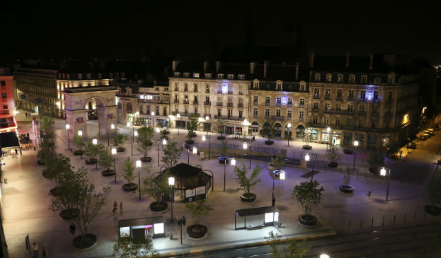 Éclairage urbain : Place Darcy, Dijon