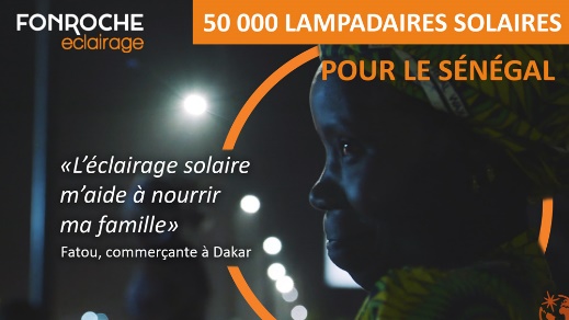 Fonroche Éclairage livre des lampadaires solaires au Sénégal