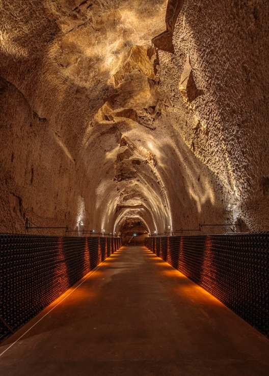 Prix petit budget. Joseph Perrier Cave à Châlons en Champagne (51). Conception lumière : Émeric Thiénot, Agence Lumesens. © Émeric Thiénot